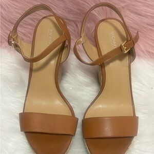 Michael Kors Brown Wedge Sandals